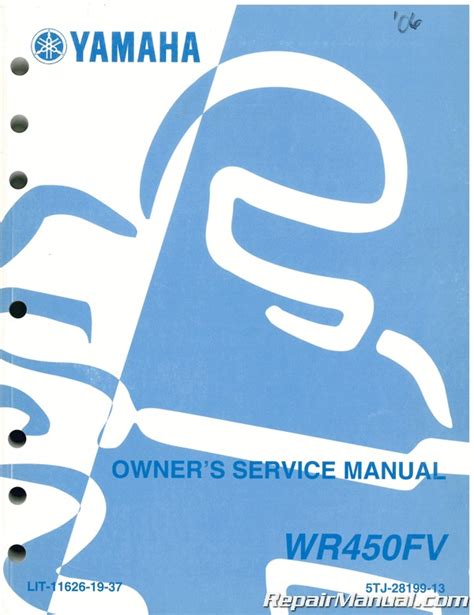 2006 Yamaha Wr 450 F Service Manual