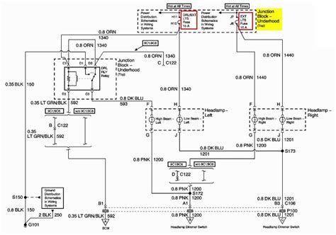 2006 silverado wiring for lights 