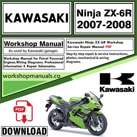 2007 2008 Kawasaki Ninja Zx 6r Service Repair Manual Download 07 08