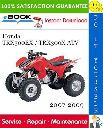 2007 2009 Honda Trx300ex Trx300x Sportrax Service Repair Manual Highly Detailed Fsm Pdf Preview