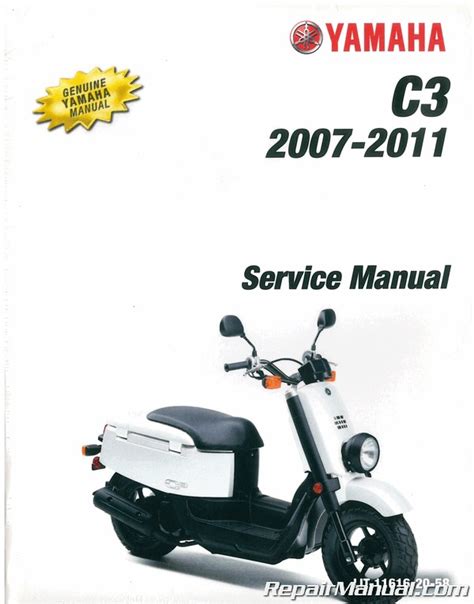 2007 2011 Yamaha C3 Xf50 Scooter Service Manual Repair Manuals And Owner S Manual Ultimate Set Pdf Download