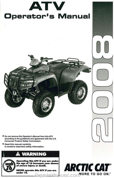 2007 Arctic Cat 400 500 650 700 4x4 Atv Service Repair Workshop Manual Download