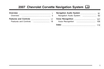 2007 Chevrolet Corvette Navigation Manual