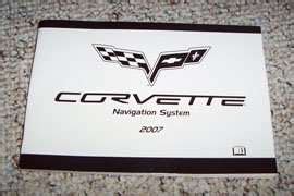 2007 Chevrolet Corvette Navigation System Manual
