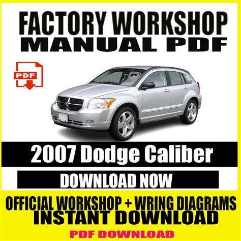 2007 Dodge Caliber Sm Service Repair Manual