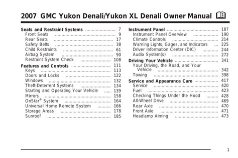 2007 Gmc Yukon Denali Repair Manual