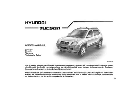 2007 Hyundai Tucson Betriebsanleitung German Manual and Wiring Diagram