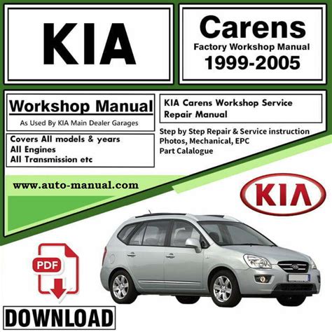 2007 Kia Carens Rhd UK Australia Manual and Wiring Diagram