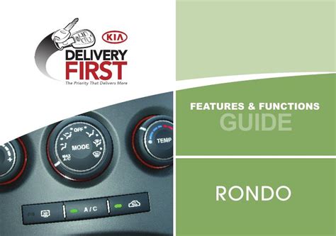 2007 Kia Rondo Features Function Guide Manual and Wiring Diagram