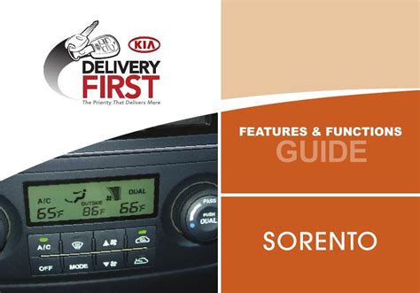 2007 Kia Sorento Features Function Guide Manual and Wiring Diagram