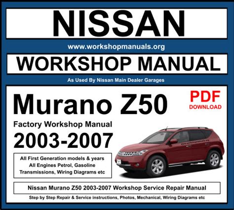 2007 Nissan Murano Factory Service Manual Download