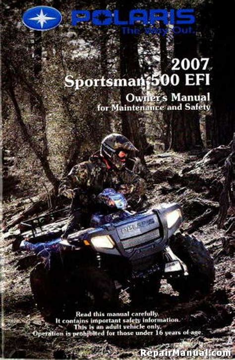 2007 Polaris Sportsman 450 500 Efi Atv Workshop Manual