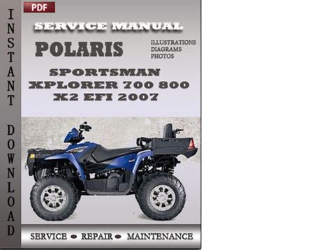 2007 Polaris Sportsman 700 800 Efi 800 X2 Efi Repair Manual