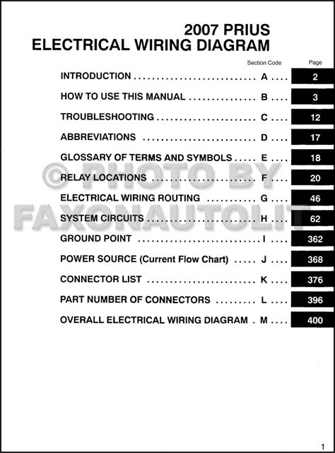 2007 Prius Wiring Diagram Manual