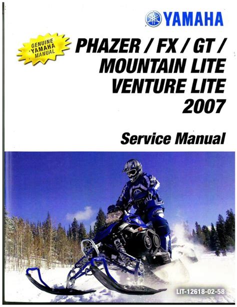 2007 Yamaha Phazer Snowmobile Service Repair Manual Download