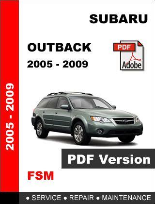 2008 2009 Subaru Legacy Outback Factory Service Manual