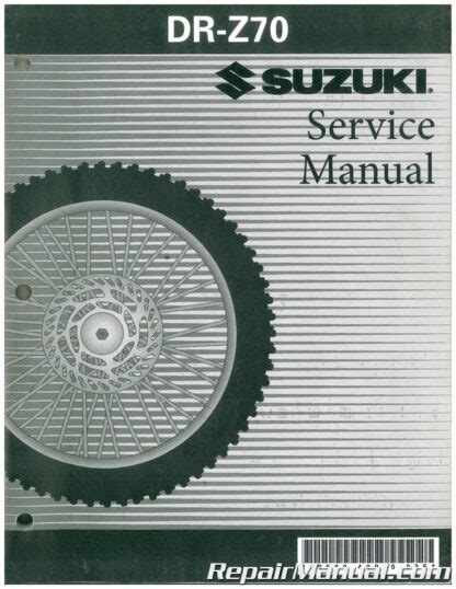 2008 2009 Suzuki Dr Z70 Service Manual Repair Manuals And Owner S Manual Ultimate Set Pdf Download