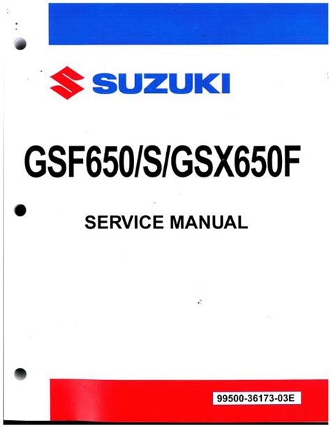 2008 2009 Suzuki Gsf650 Gsf650s Gsx650f Service Repair Manual Download