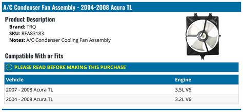 2008 Acura Tl Ac Condenser Fan Manual