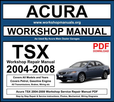 2008 Acura Tsx Service Repair Manual Software