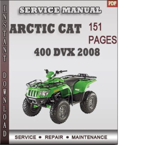 2008 Arctic Cat 400 Dvx Service Repair Workshop Manual Download