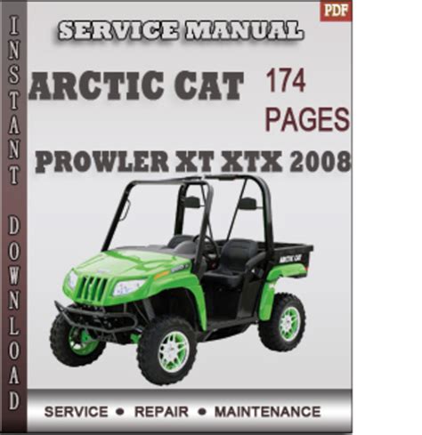 2008 Arctic Cat Prowler Xt Xtx Utv Factory Service Repair Workshop Manual Instant Download Years 08