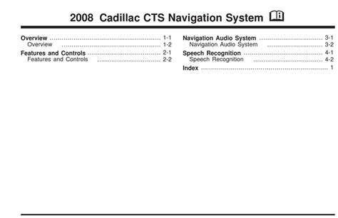 2008 Cadillac Cts Navigation Manual