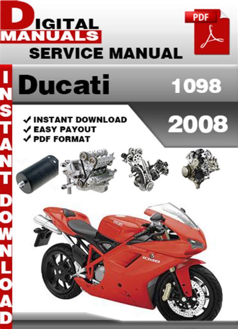 2008 Ducati 1098 1098s Master Service Workshop Manual