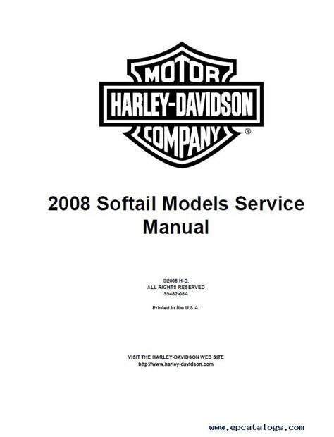 2008 Harley Davidson Softail Models Service Manual