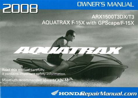2008 Honda Arx1500 Aquatrax Personal Watercraft Manual