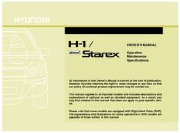 2008 Hyundai H 1 Grand Starex Manual Del Propietario Spanish Manual and Wiring Diagram