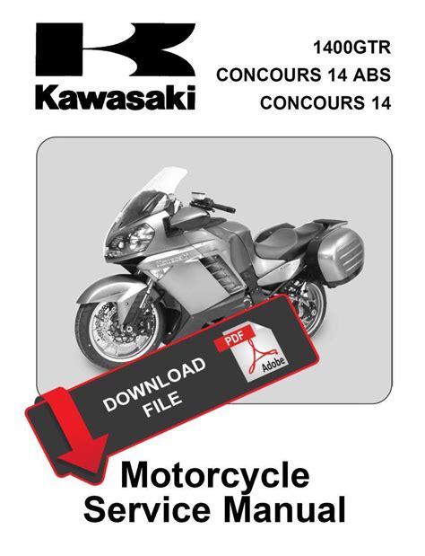 2008 Kawasaki 1400gtr Concours14 Abs Service Repair Manual Instant Download