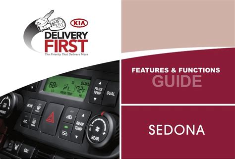 2008 Kia Sedona Features Function Guide Manual and Wiring Diagram