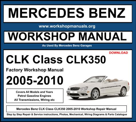 2008 Mercedes Benz Clk350 Service Repair Manual Software