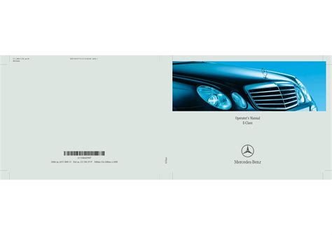 2008 Mercedes Benz E Class E63 Amg Owners Manual