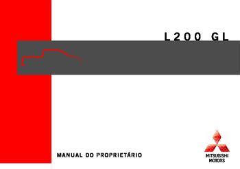2008 Mitsubishi L200 GL Manual DO Proprietario Portuguese Manual and Wiring Diagram
