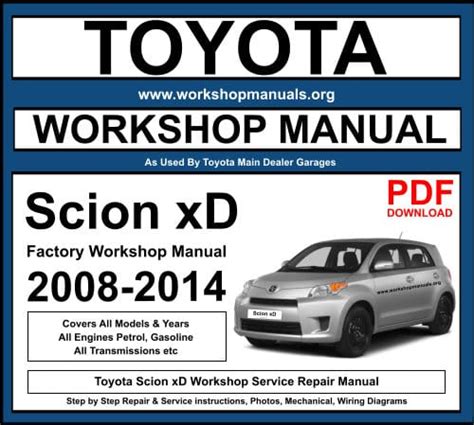 2008 Scion Xd Service Repair Manual Software