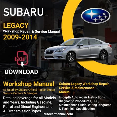 2008 Subaru Legacy Service Repair Workshop Manual Download