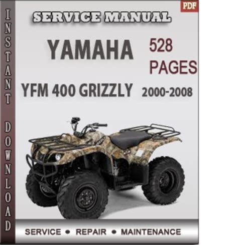 2008 Yamaha Grizzly 400 Yfm4 Fghx Fgxgr Fgxl Fgxr Atv Models Service Manual