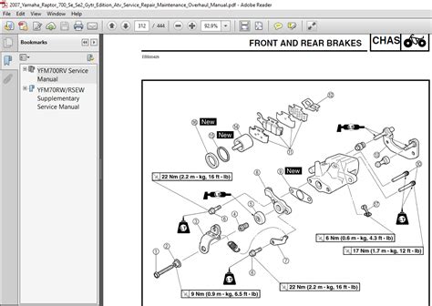 2008 Yamaha Raptor 700 Se Se2 Gytr Edition Atv Service Repair Maintenance Overhaul Manual