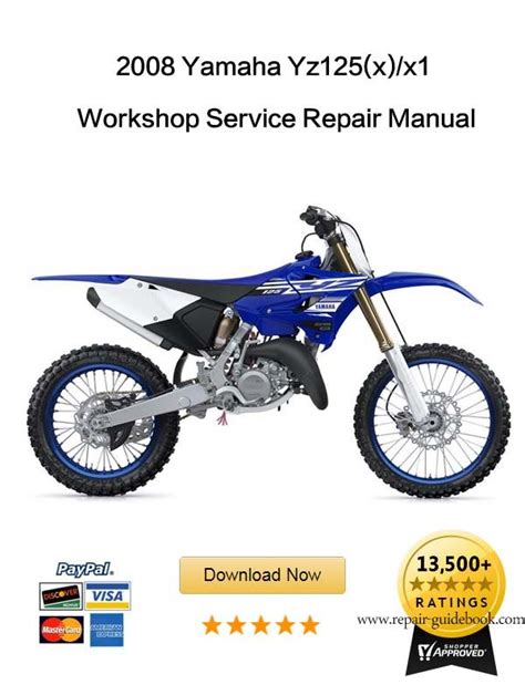 2008 Yamaha Yz125 X X1 Service Repair Workshop Manual Download