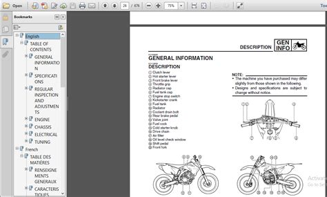 2008 Yamaha Yz250f Service Manual