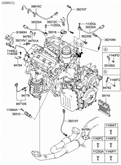 2008 hyundai santa fe engine diagram 