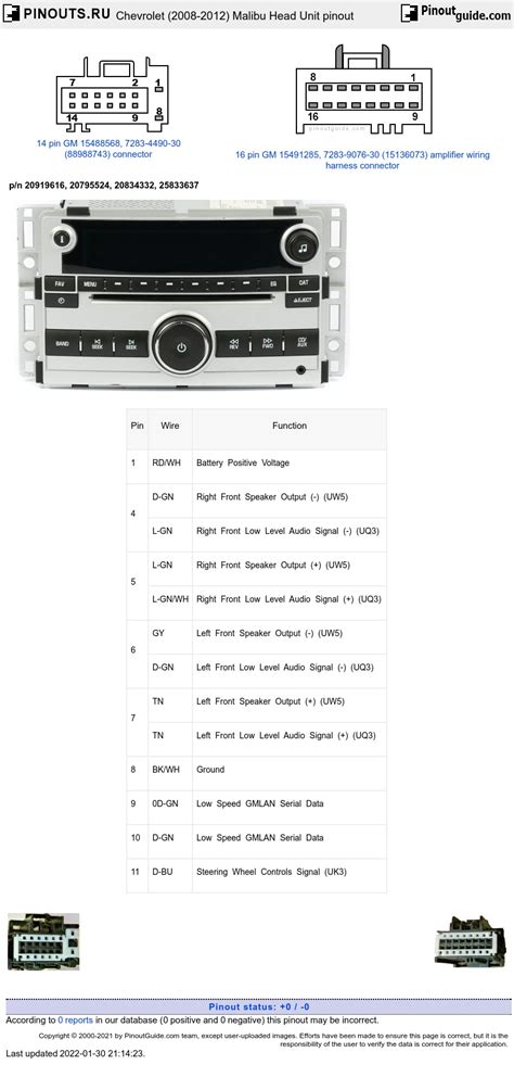 2008 malibu stereo wiring diagram 