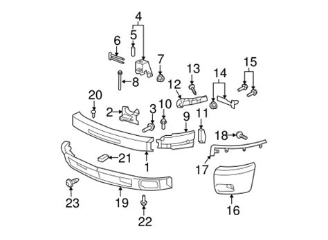 2008 silverado bumper parts diagram 