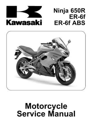 2009 2010 Kawasaki Er 6n Abs Er650c9f D9f Models Service Manual