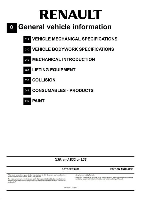 2009 2011 Renault Fluence Factory Repair Service Manual