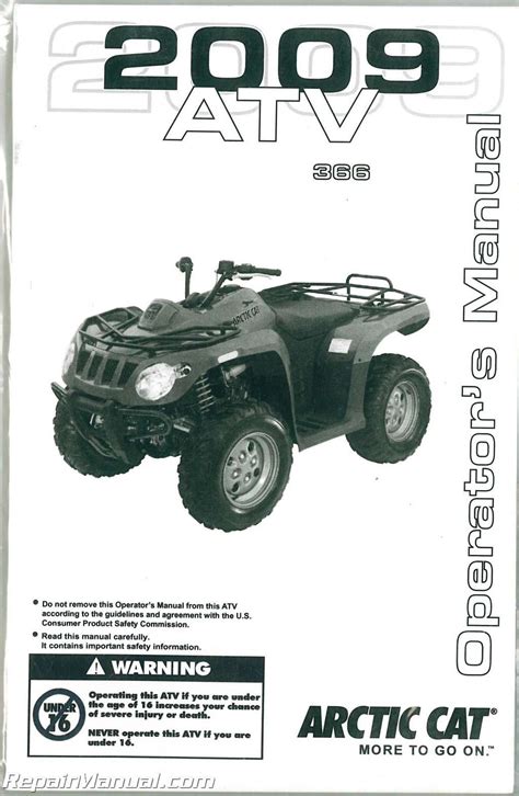 2009 Arctic Cat 366 Atv Service Repair Workshop Manual Download