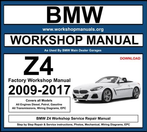 2009 Bmw Z4 30i Repair And Service Manual