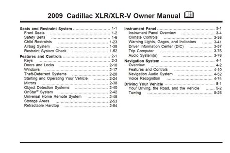 2009 Cadillac Xlr Manual and Wiring Diagram